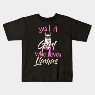 Just a girl who loves llamas Kids T-Shirt